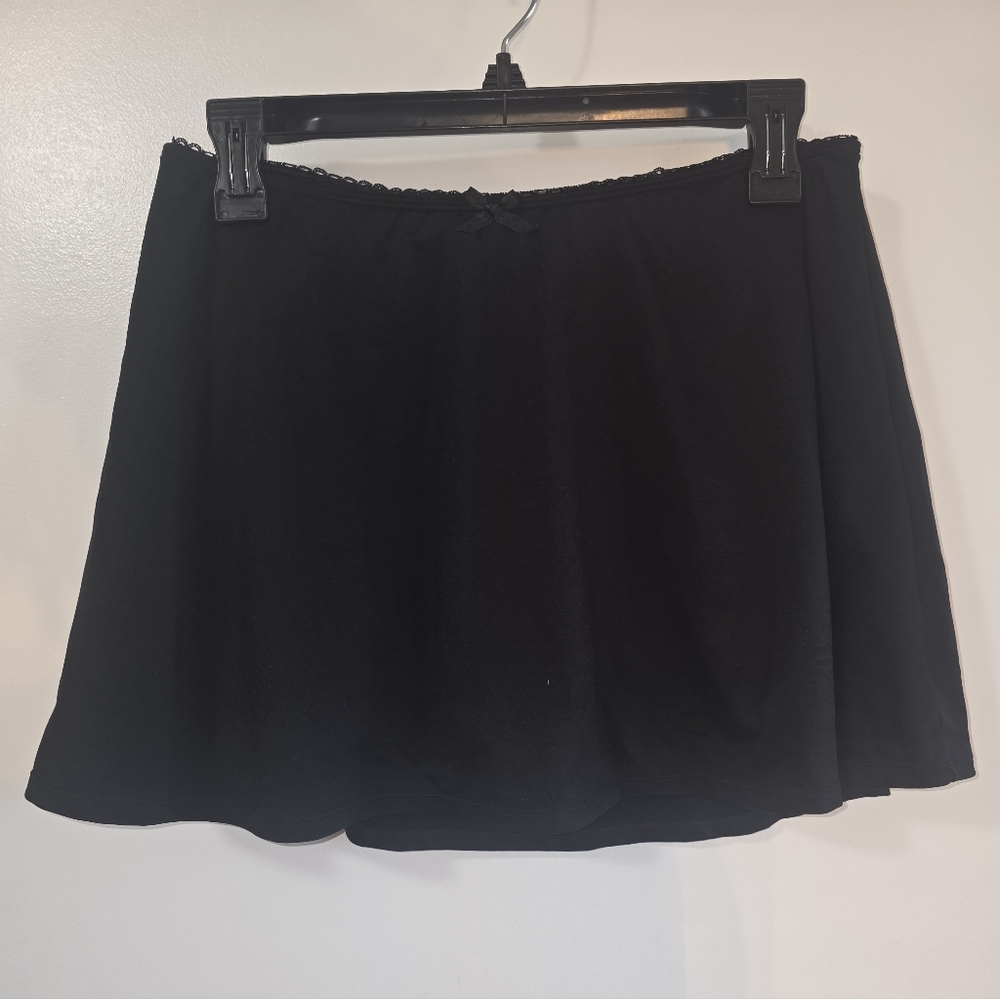 wild fable Black Circle Skirt with Subtle Bow